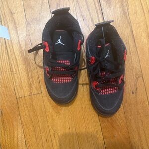 Jordan Kids Black and Red Sneakers